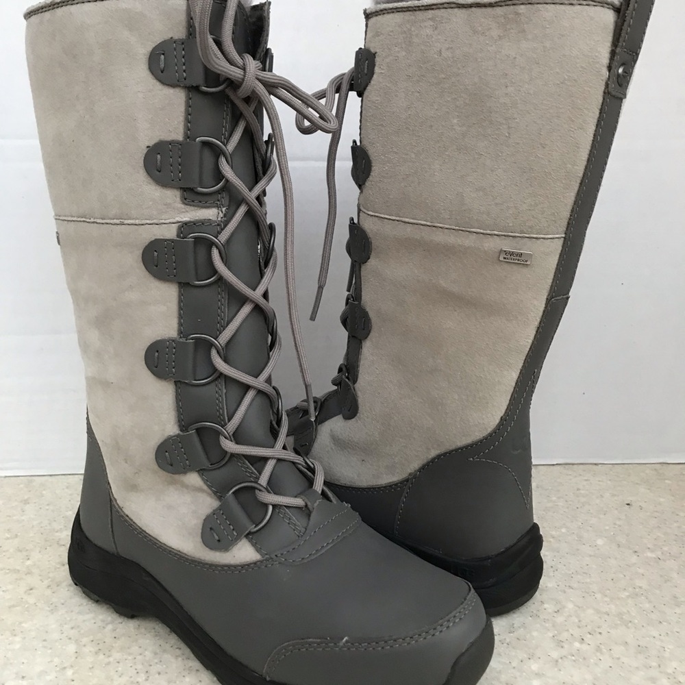 UGG Tall ATLASON Ultimate Winter Boots Charcoal Grey 6.5 NIB !!